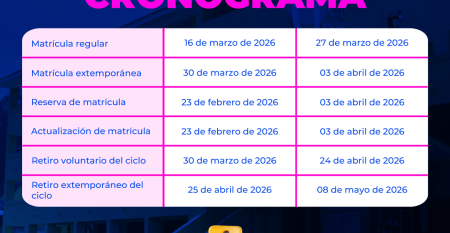 cronograma matrícula