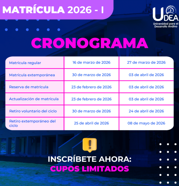 CRONOGRAMA MATRÍCULA 20261